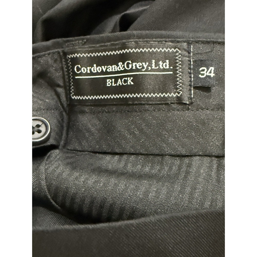 Vintage Cordovan & Grey Ltd.‎ Corduroy Pants Men's 34 Reg Black Unfinished - Picture 10 of 12